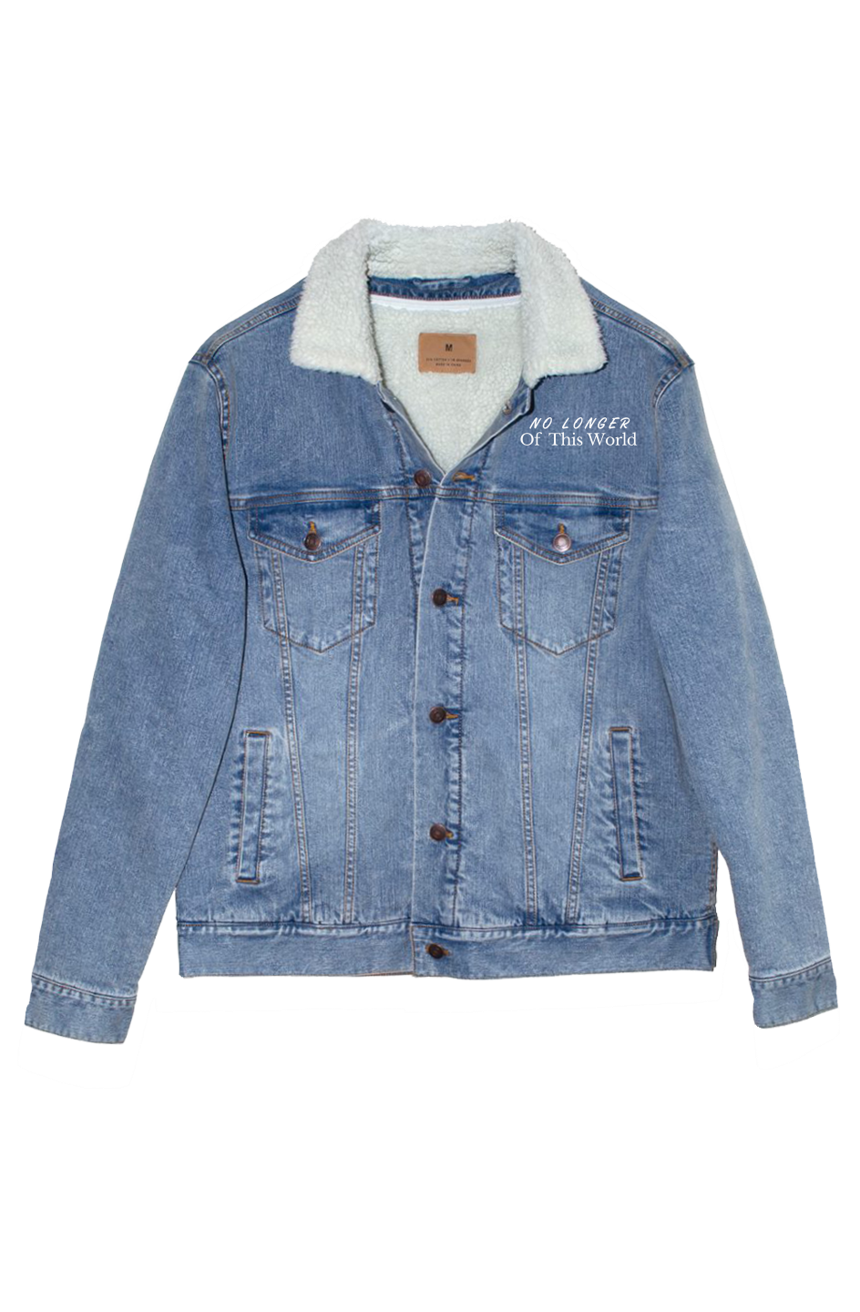No Longer of this World Denim Jacket (Embroidered) – WALKING TESTIMONY